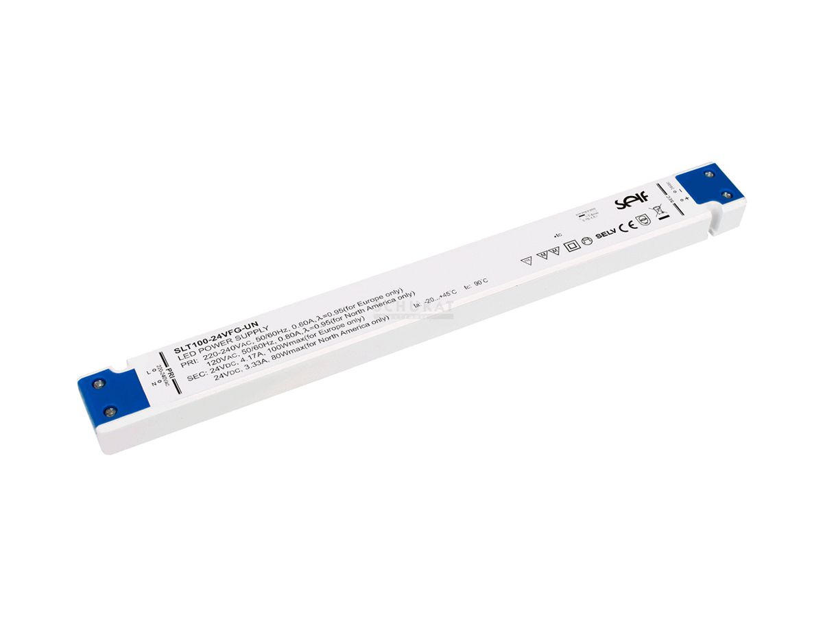 Netzteil DOTLUX, für LED Streifen, 100W, 24VDC, 0…4.17A, 298×30×17mm, IP20