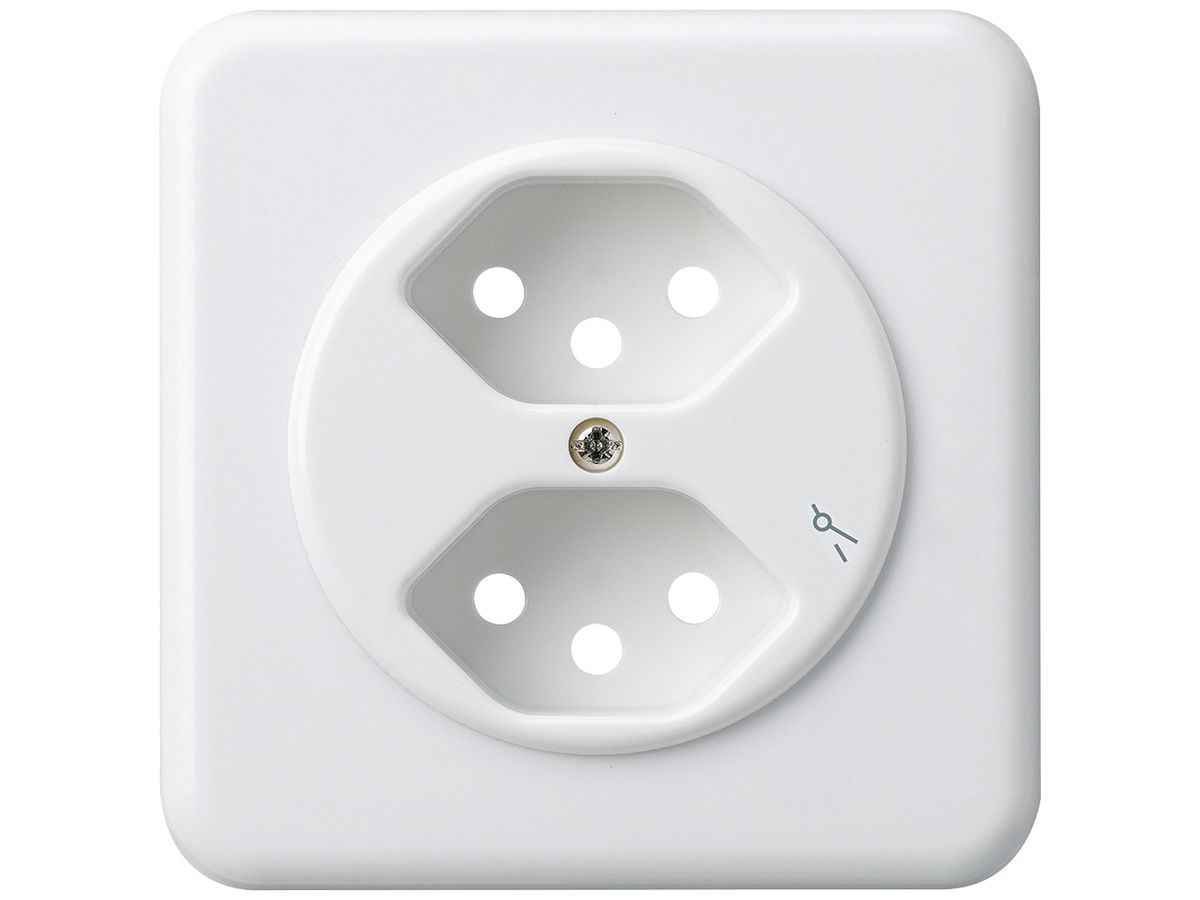 UP-Frontset basico 2×Typ 13/1 weiss 86×86mm