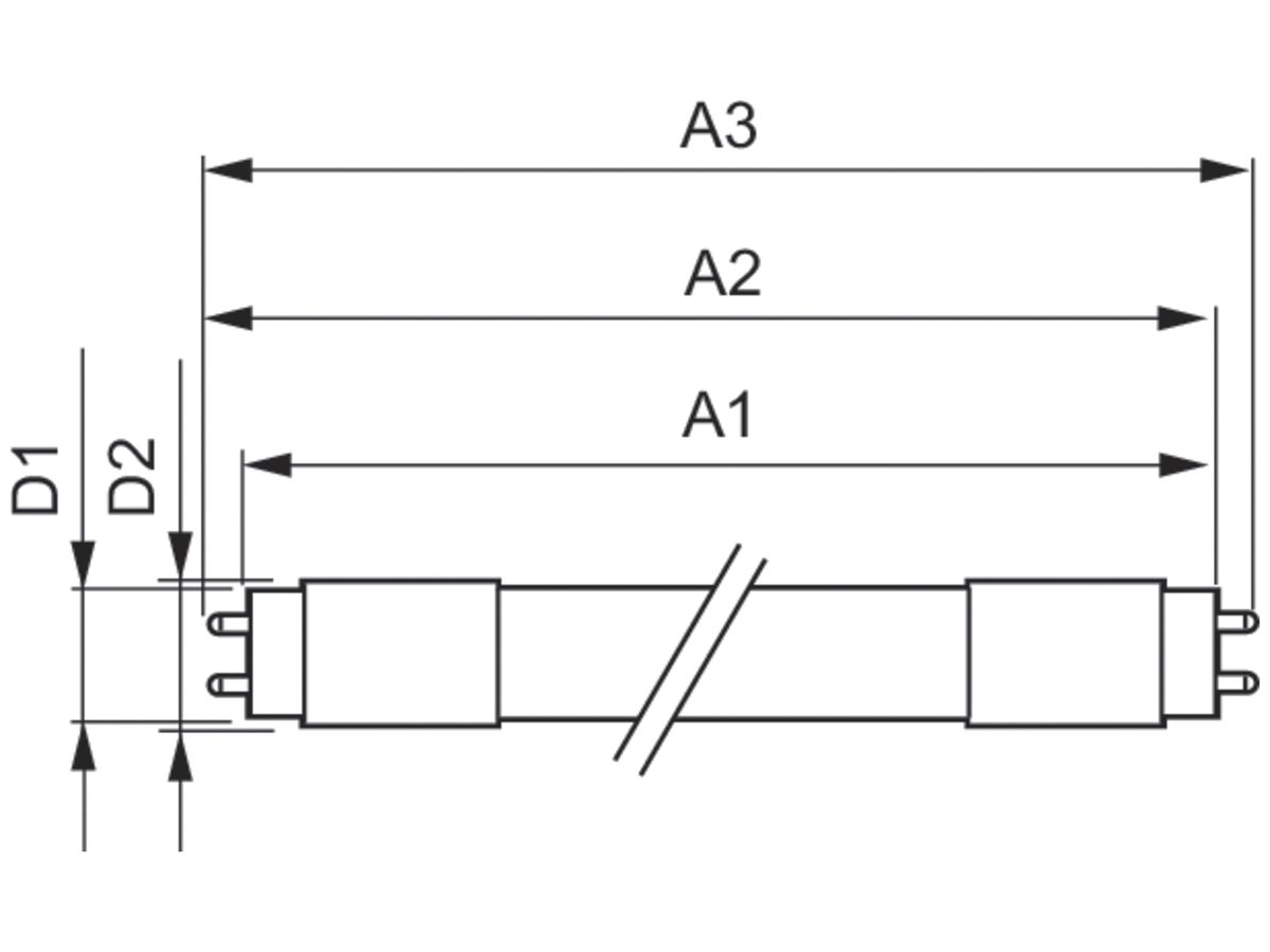 LED-Röhre Philips MAS LEDtube G13 220…240V 17.6W 3700lm 840 1500mm 160°