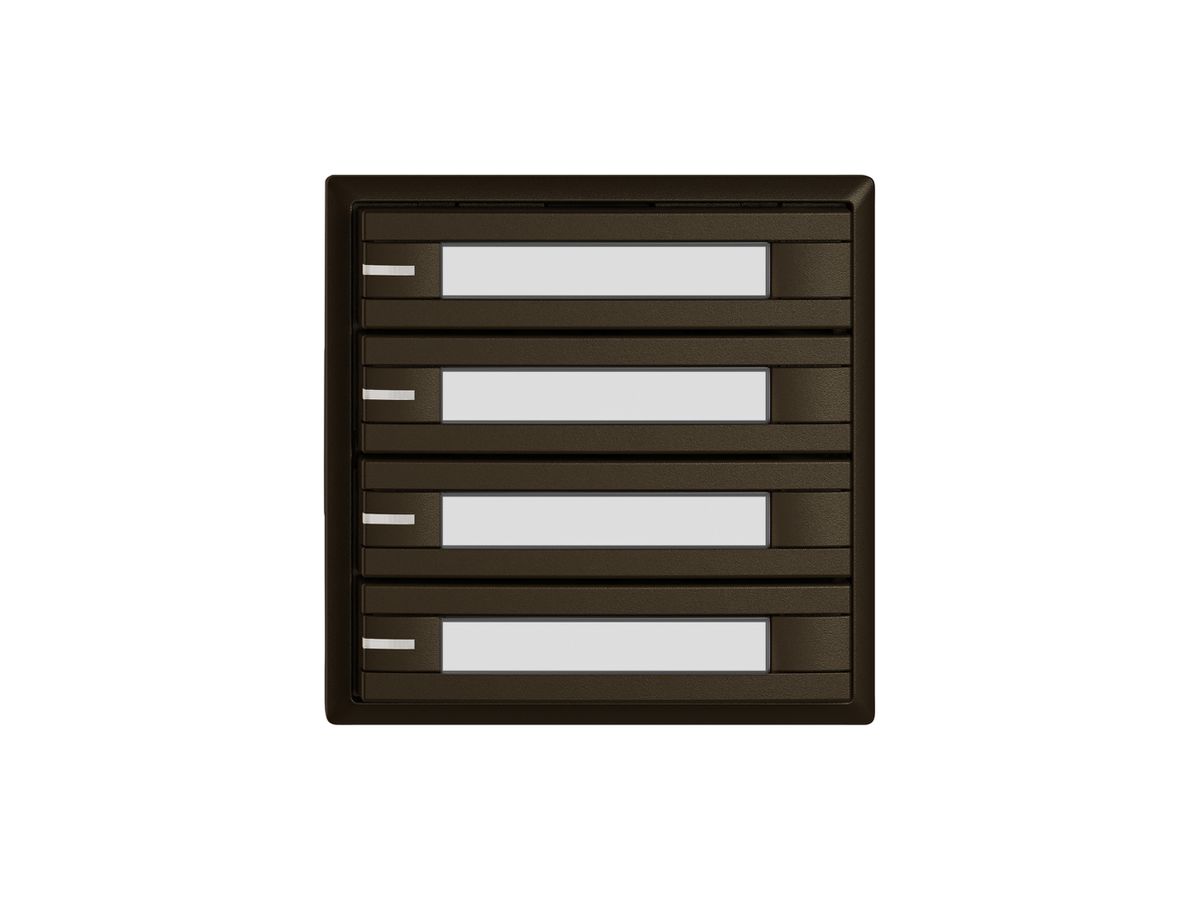 KNX-Taster RGB EDIZIO.liv SNAPFIX® Temperaturfüh.RGB-LED Pap.4×T 2-Tbed.br