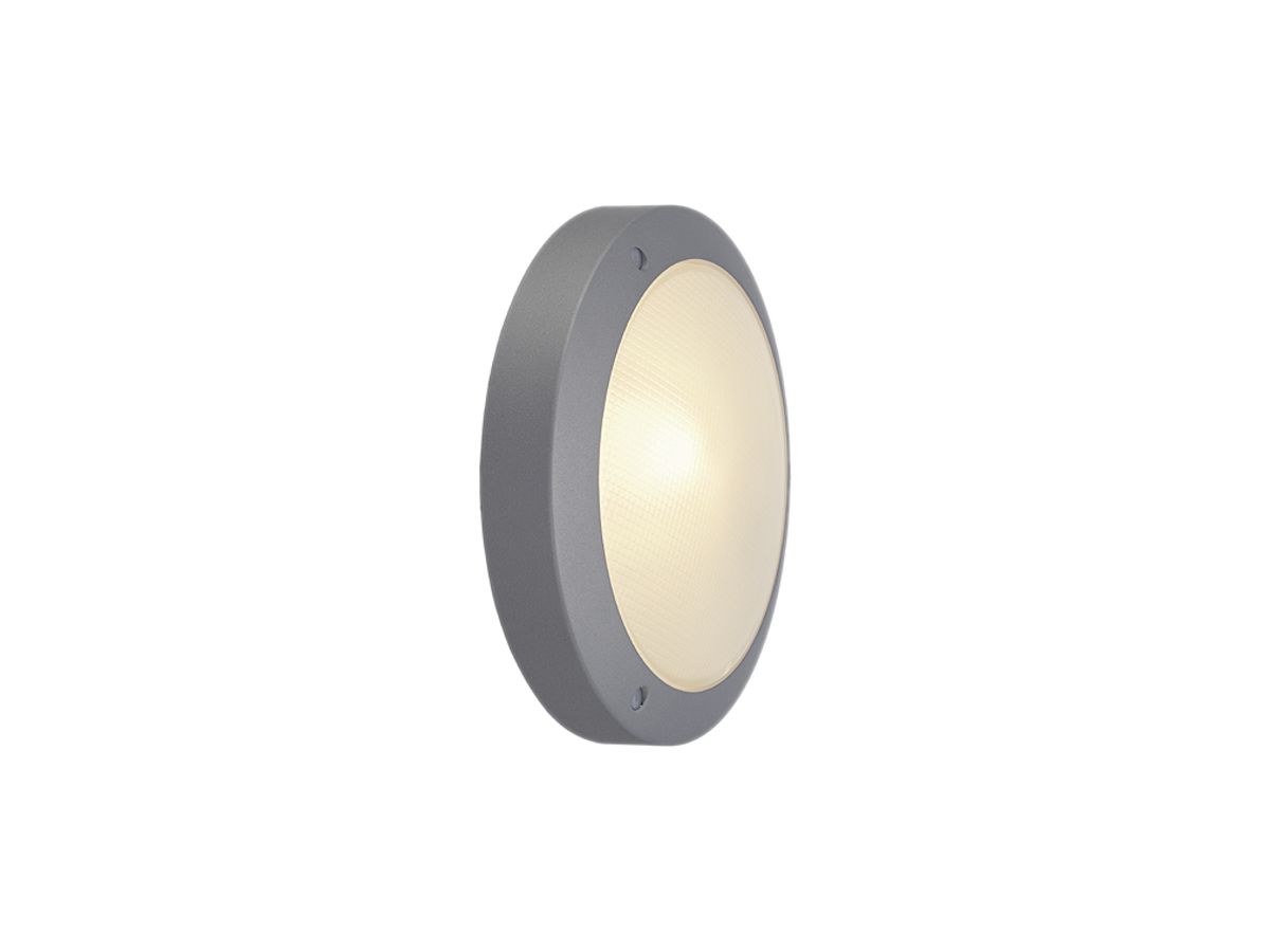 Deckenleuchte SLV BULAN, E14 60W Glas satiniert rund IP44 silbergrau