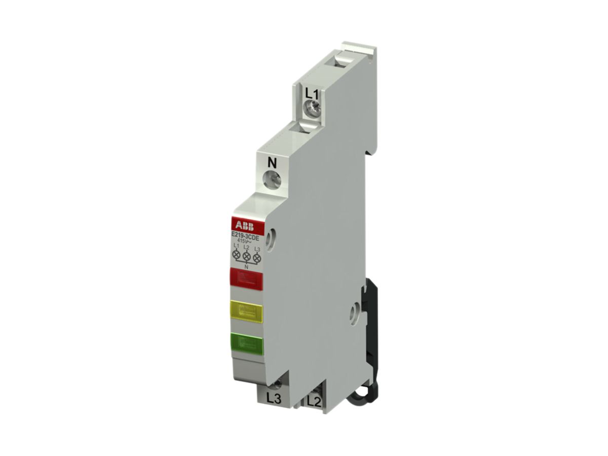 REG-Leuchtmelder ABB LED rot/gelb/grün, 415/230VAC, E219-3CDE