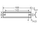 Tragschiene Hensel, 168mm, für DK / KF / EB 25…