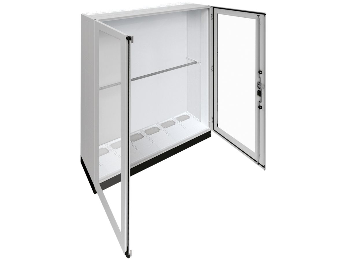 Schrank Hager univers SKII 1850×1550×400mm mit Sockel 100mm+Tür transparent IP55
