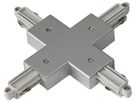 X-Verbinder SLV für 1-Phasen Stromschiene, silbergrau