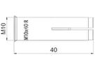 Einschlagdübel BET EA II M10 Ø12×40mm Edelstahl 316 (V4A)