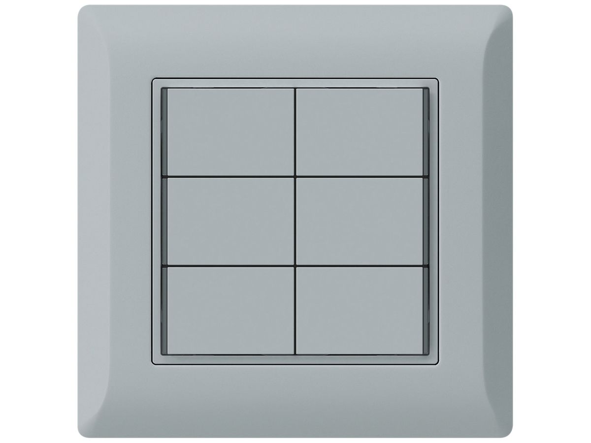 UP-Taster KNX KLI 6×Tasten 6×Betätigungspunkte LED grau