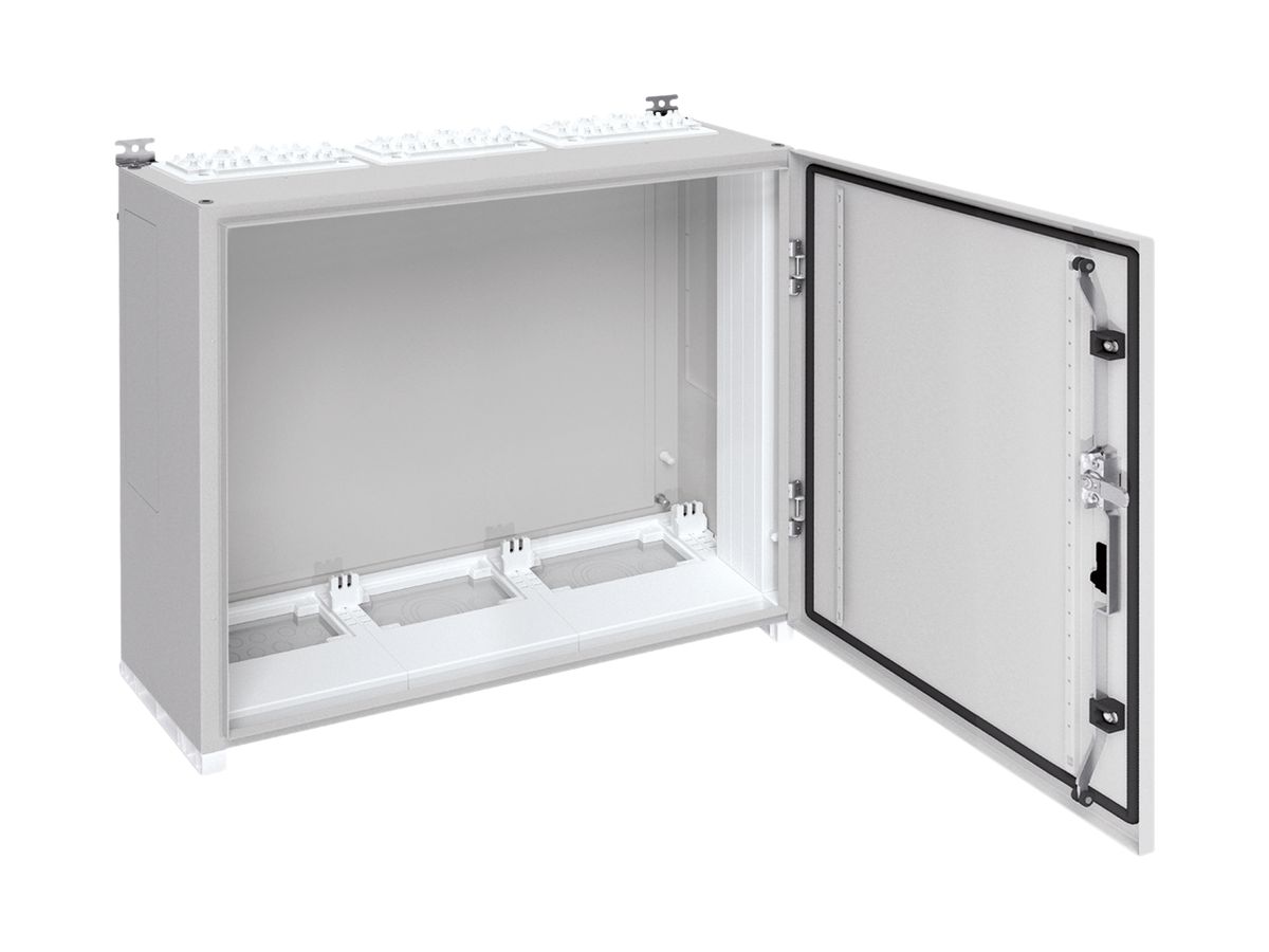 Wandschrank Hager univers mit Volltür SK I IP55 800×800×275mm RAL 7035