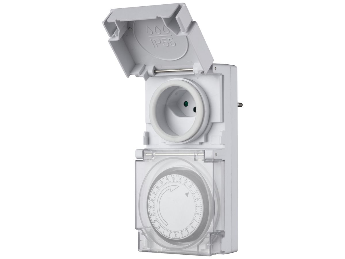 Steckdosen-Schaltuhr analog Stecker Typ 13 10A 230V 2300W IP55