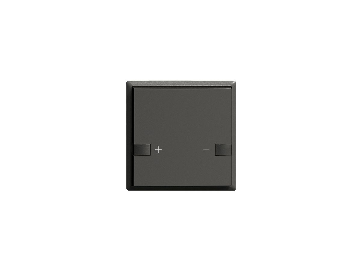 Frontset EDIZIOdue für ZEP-Dimmer ohne LED, 1×Taste 2×Bedienung schwarz