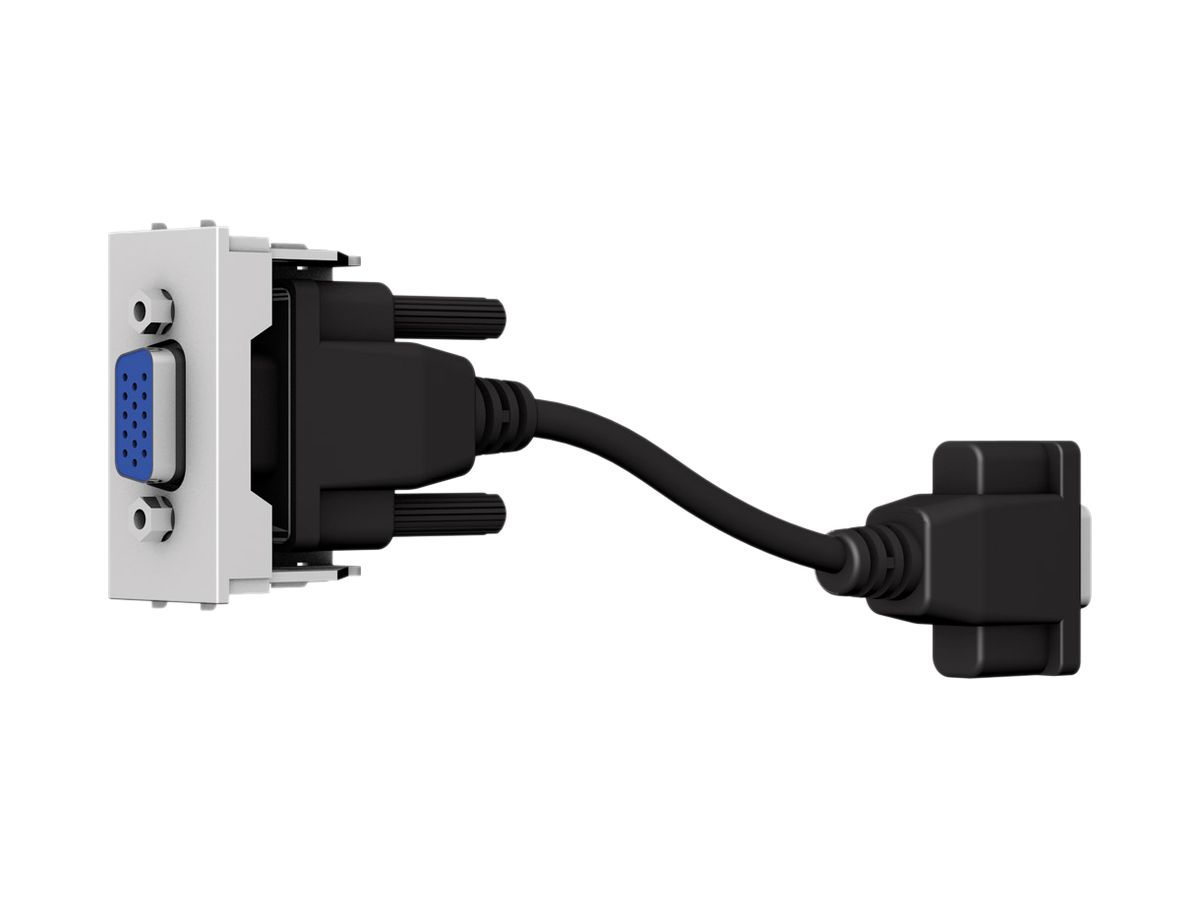 VGA-Modul Cecoflex für AV-Montagesystem, f/f, Kabel, weiss