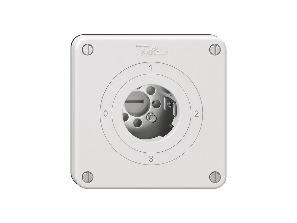 Drehschalter NEVO, 5/1L, ohne Zylinder, KS, 0-1-2-3, weiss