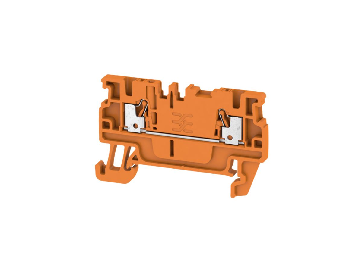 Durchgangs-Reihenklemme Weidmüller A2C PUSH IN 1.5mm² TS35 orange