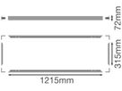 Anbaurahmen LEDVANCE MOUNT KIT H70 Aluminium 1215×315×72mm weiss