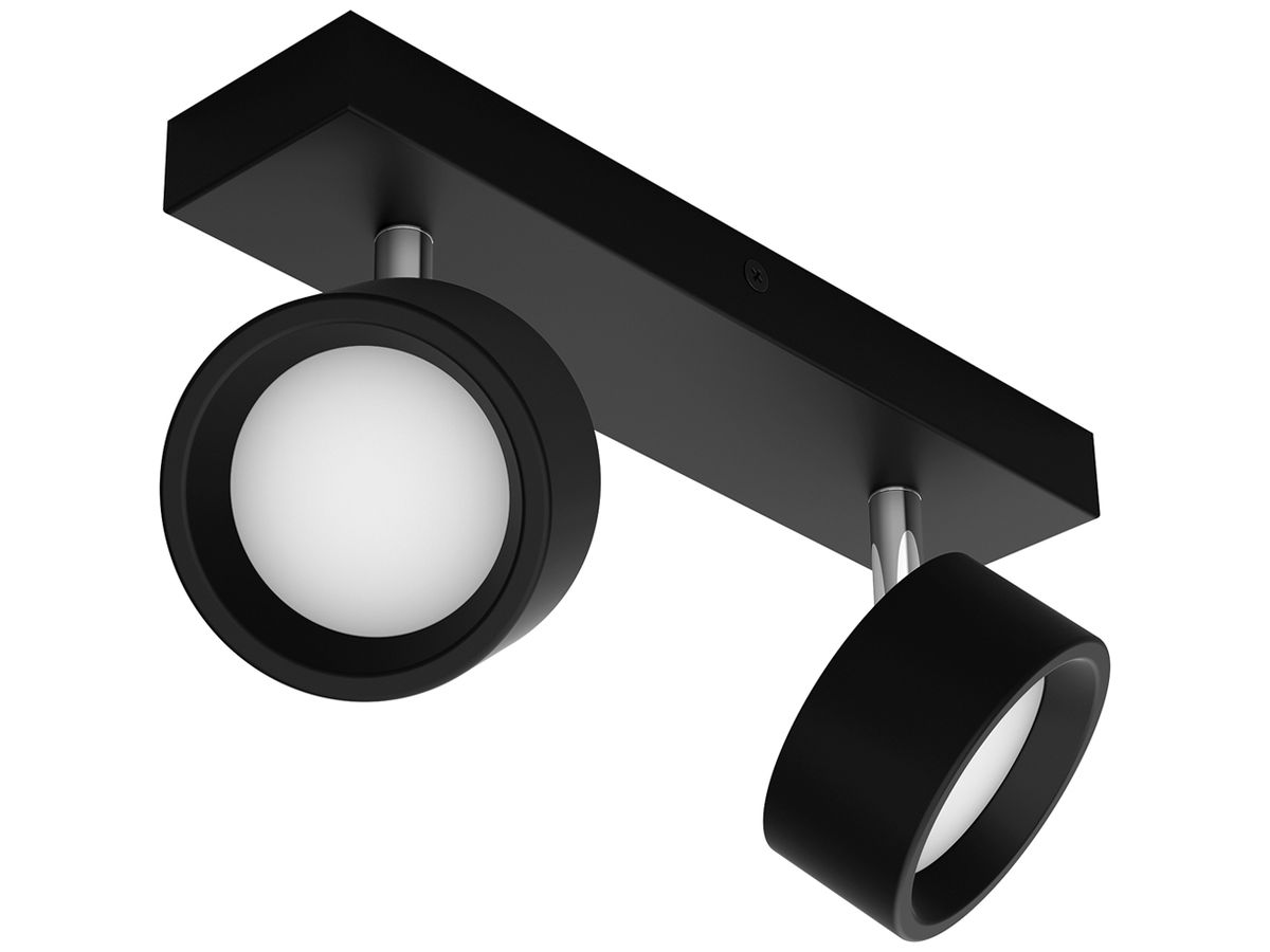 LED-Spot Philips Bracia 11W 1100lm 2700K 110° 260×80.5mm schwarz 2×Spot