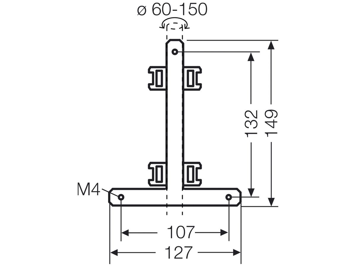 Befestigungsset Hensel KV MB 6 für aussenliegende Gehäusebefestigung
