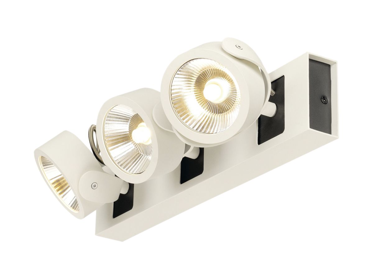 LED-Decken-/Wandleuchte SLV KALU 3, 47W 3000K dimmbar 60° IP20 weiss/schwarz