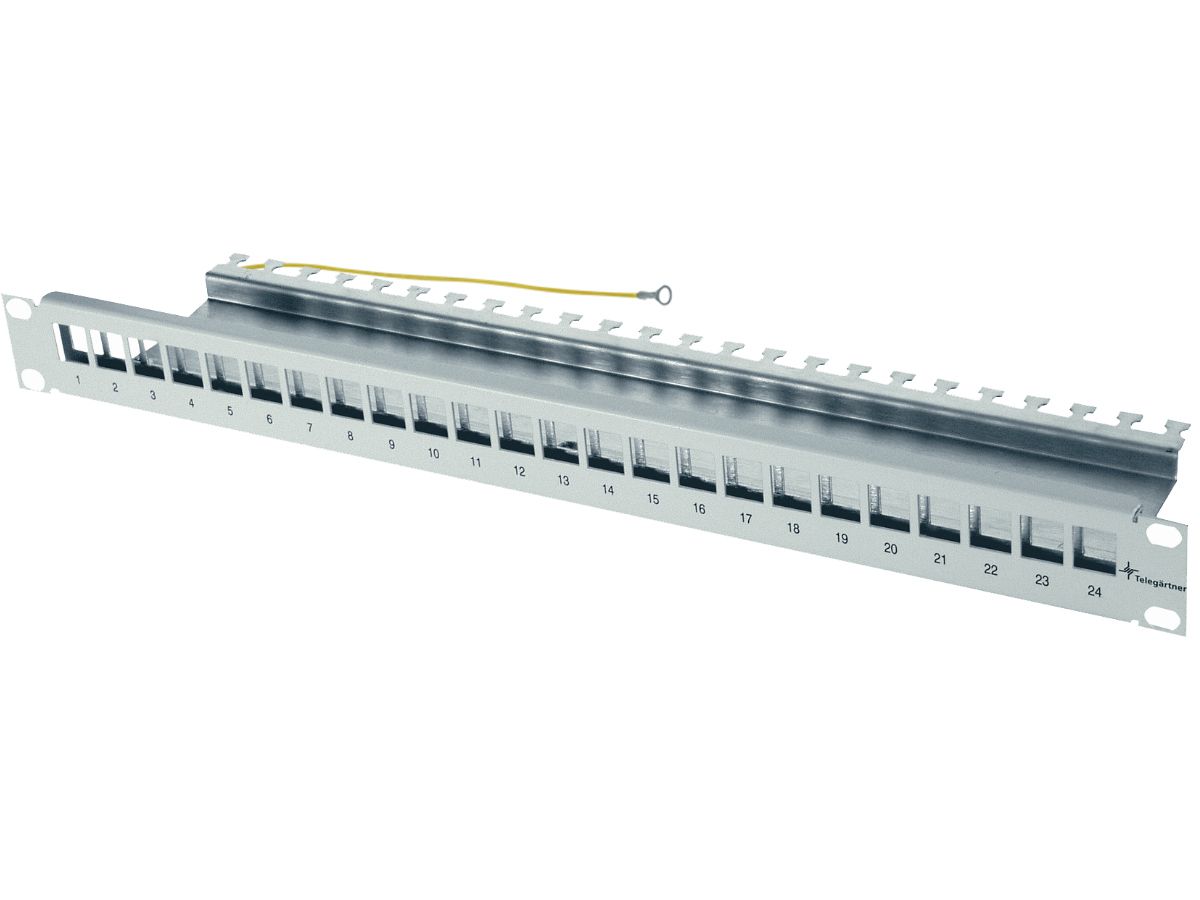 Set-Telegärtner für Panel-Monatge - 1xPanel + 24xAMJ-SL Cat6a + Kabeltester