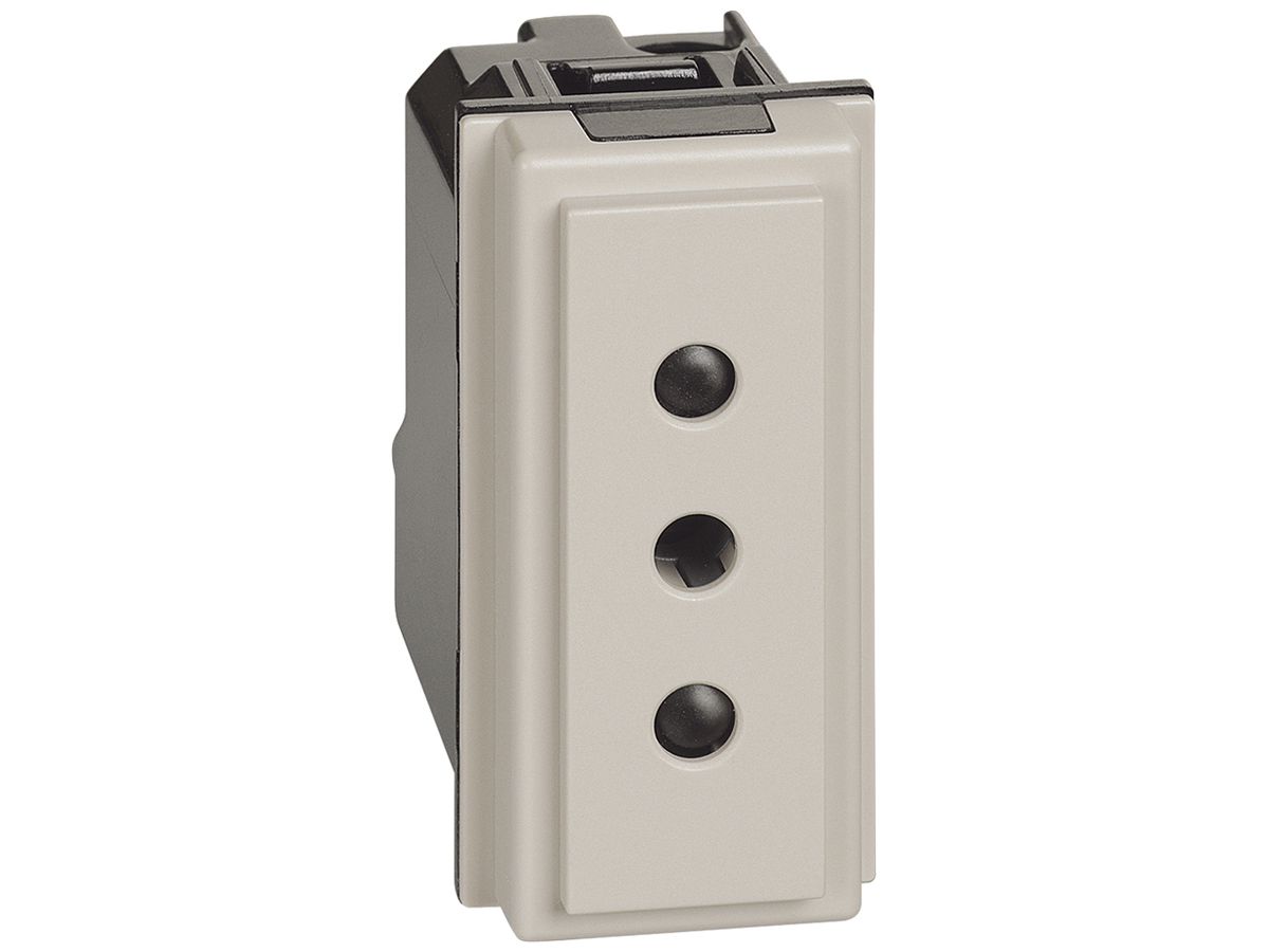 Steckdose Living Now italienischer Standard 1 Modul 10A sand