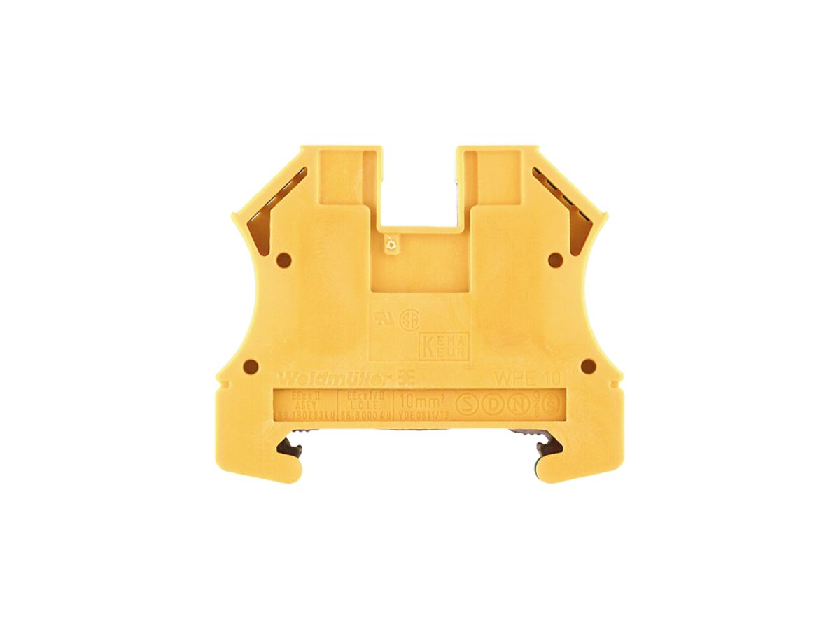 Schutzleiter-Reihenklemme Weidmüller WPE /ZR Schraubanschluss 10mm² grün/gelb