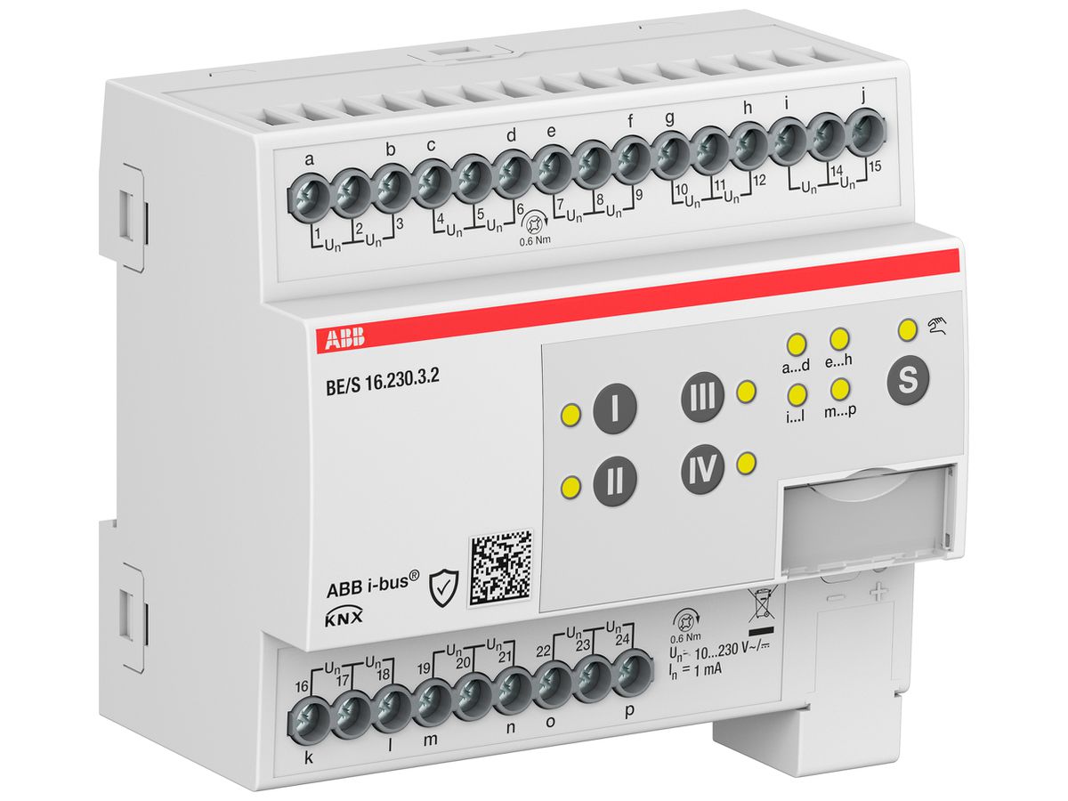 REG-Binäreingang KNX ABB BE/S16.230.3.2 16-Kanal 10…230V
