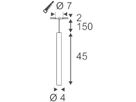 LED-Pendelleuchte SLV HELIA 45 9W 700lm 3000K IP20 schwarz