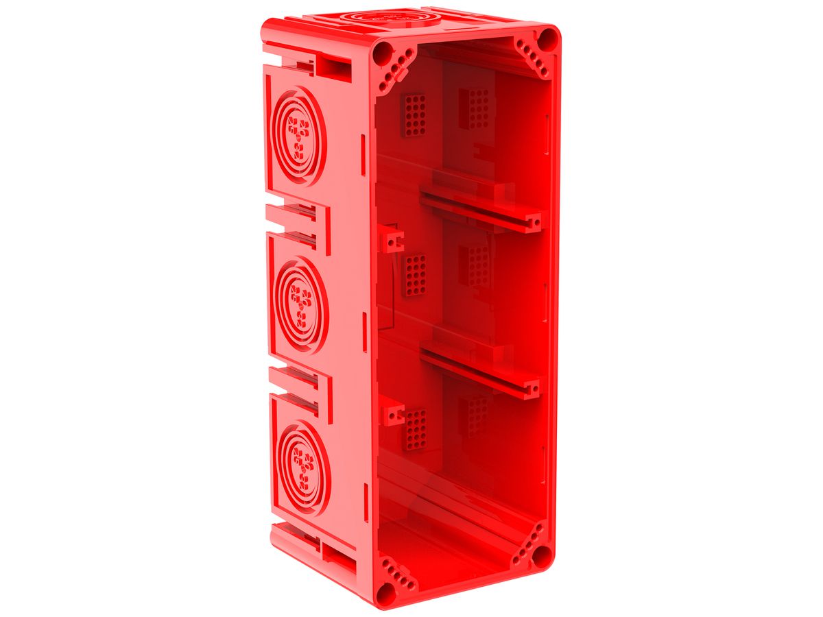Einlasskasten CRALLO-LEU 198×78×73mm 3×1 Halogenfrei rot