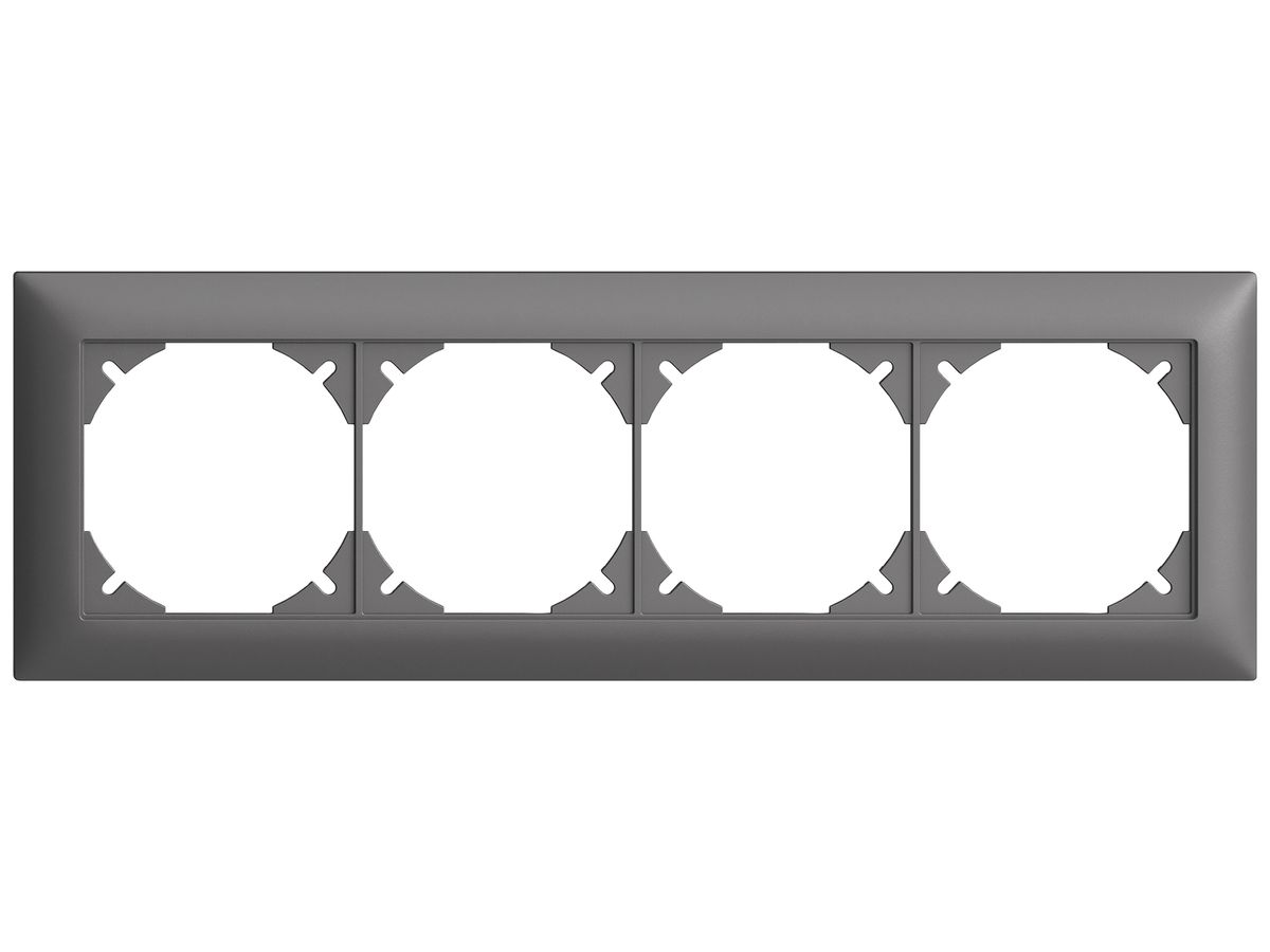 UP-Kopfzeile EDIZIOdue SNAPFIX® 1×4 horizontal 257×77mm dunkelgrau