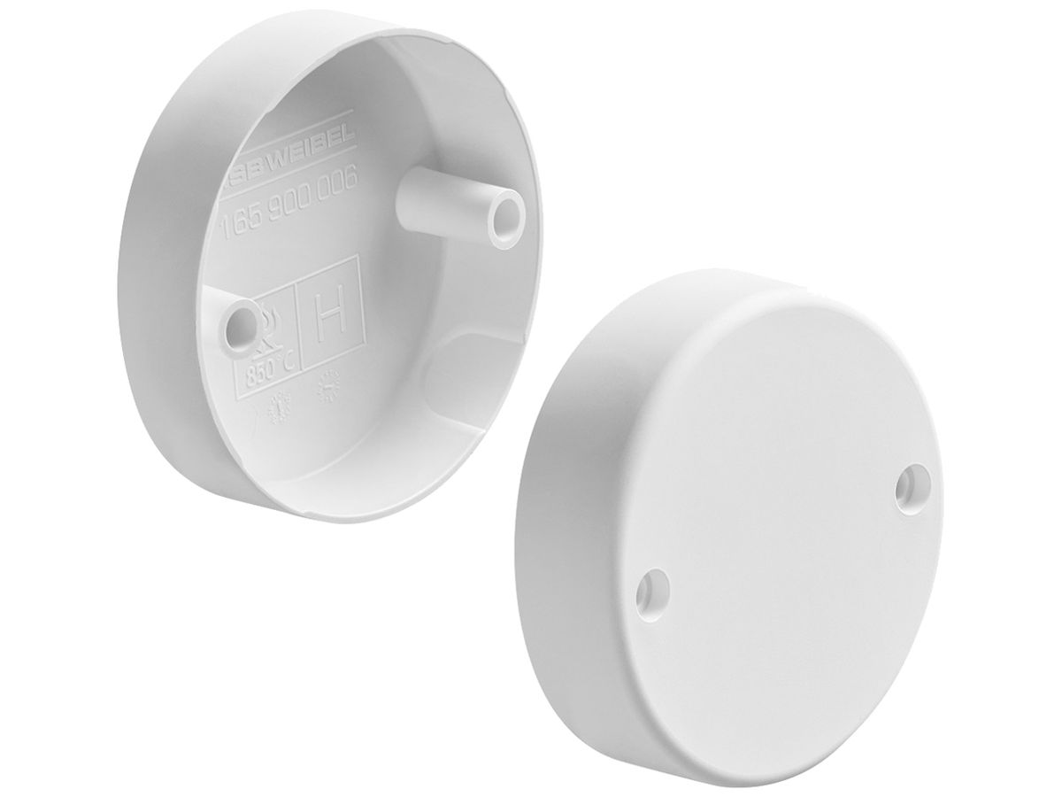 Deckenrosette HSB Weibel Basic Ø82×21mm Kunststoff weiss