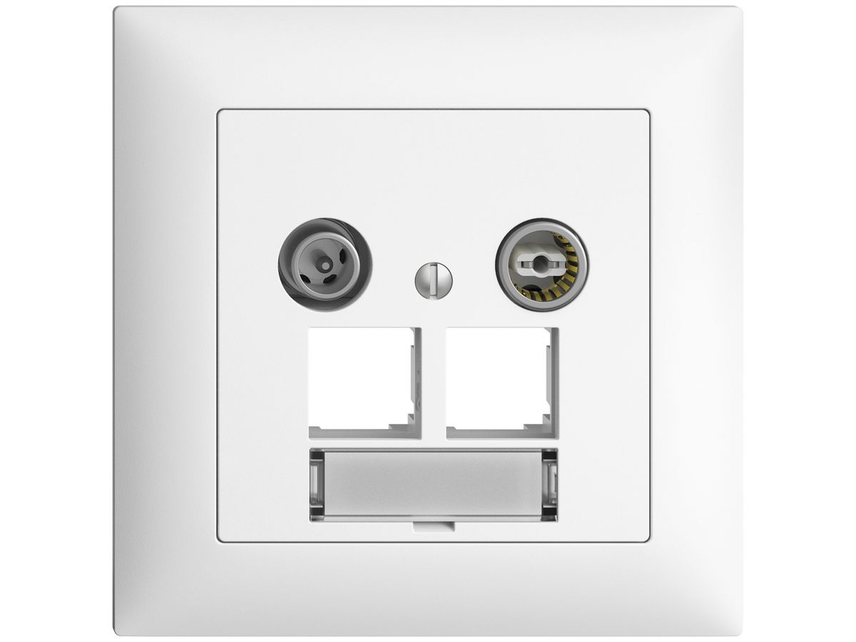 UP-Multimediadose EDIZIOdue FMI EASYNET 4dB, f.2×RJ45 S-One, weiss