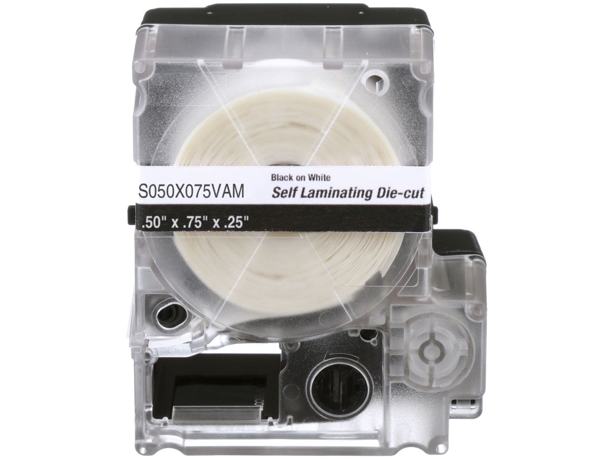 Etikettenkassette Panduit MP, selbstlaminierend, 12.7×19.1mm klar/weiss