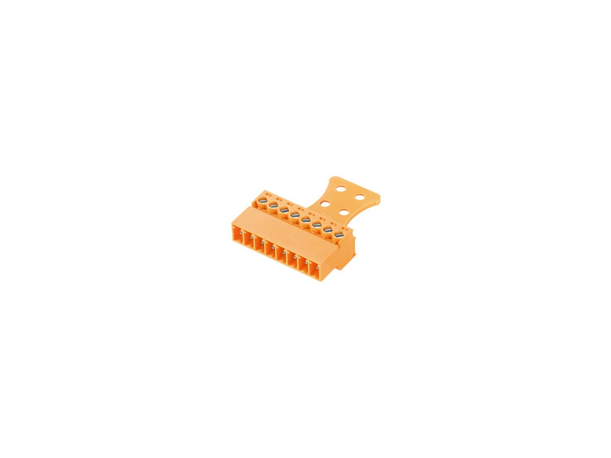 Stiftstecker Weidmüller SCZ geschlossen Zugentlastung 3.81mm 6L verzinnt orange