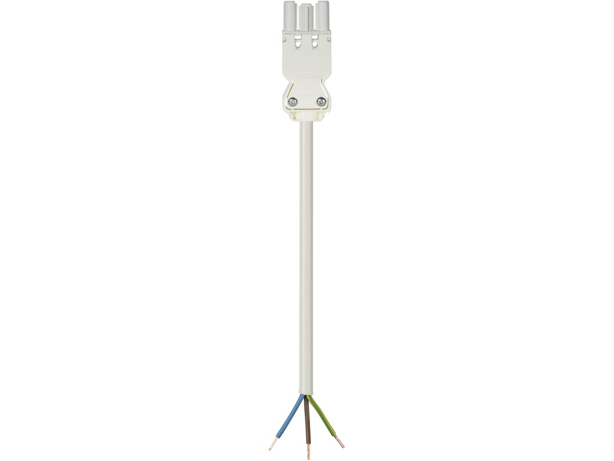 Anschlussleitung 3P 2m weiss mit 1 Buchse GST 18i3 K1-B1.5 HF