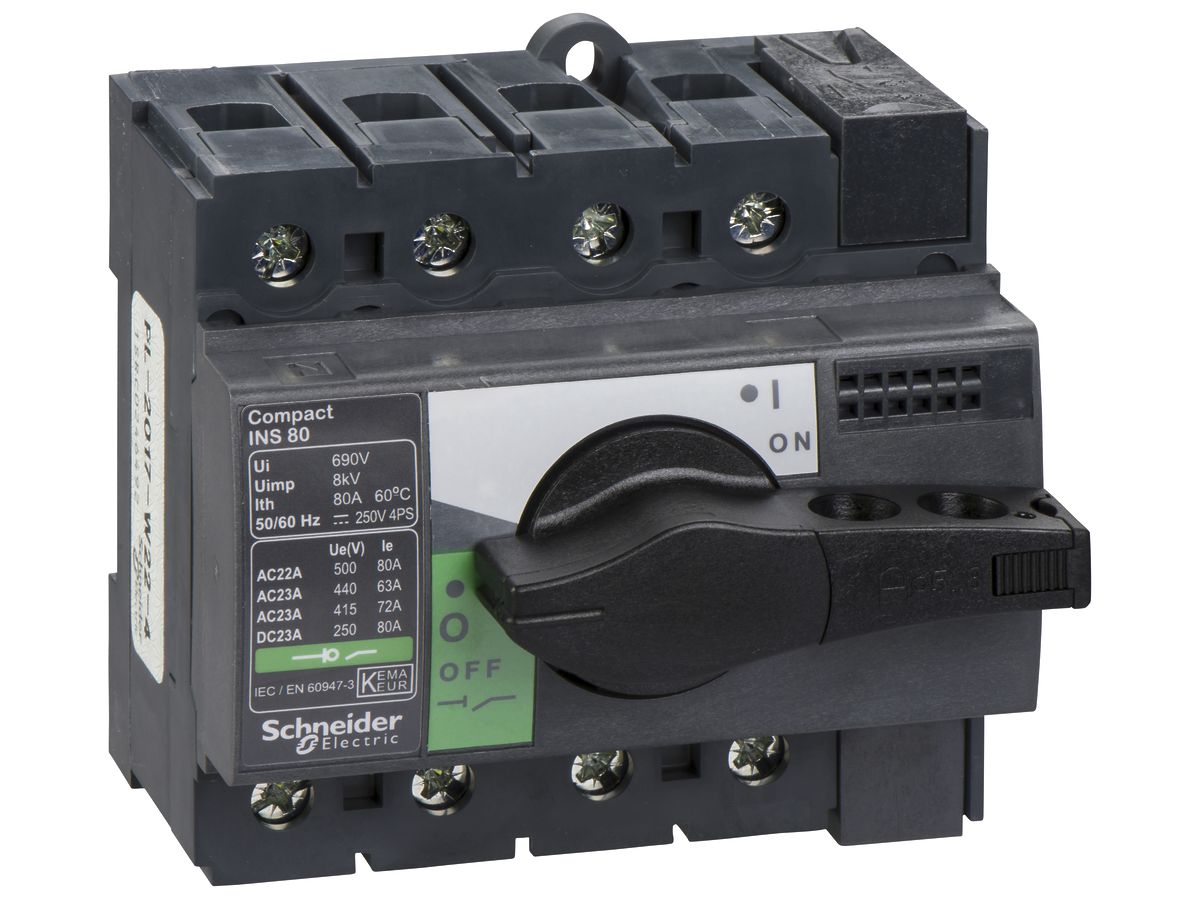 EB-Lasttrennschalter Schneider Electric NS-I 80 4L grau/schwarz