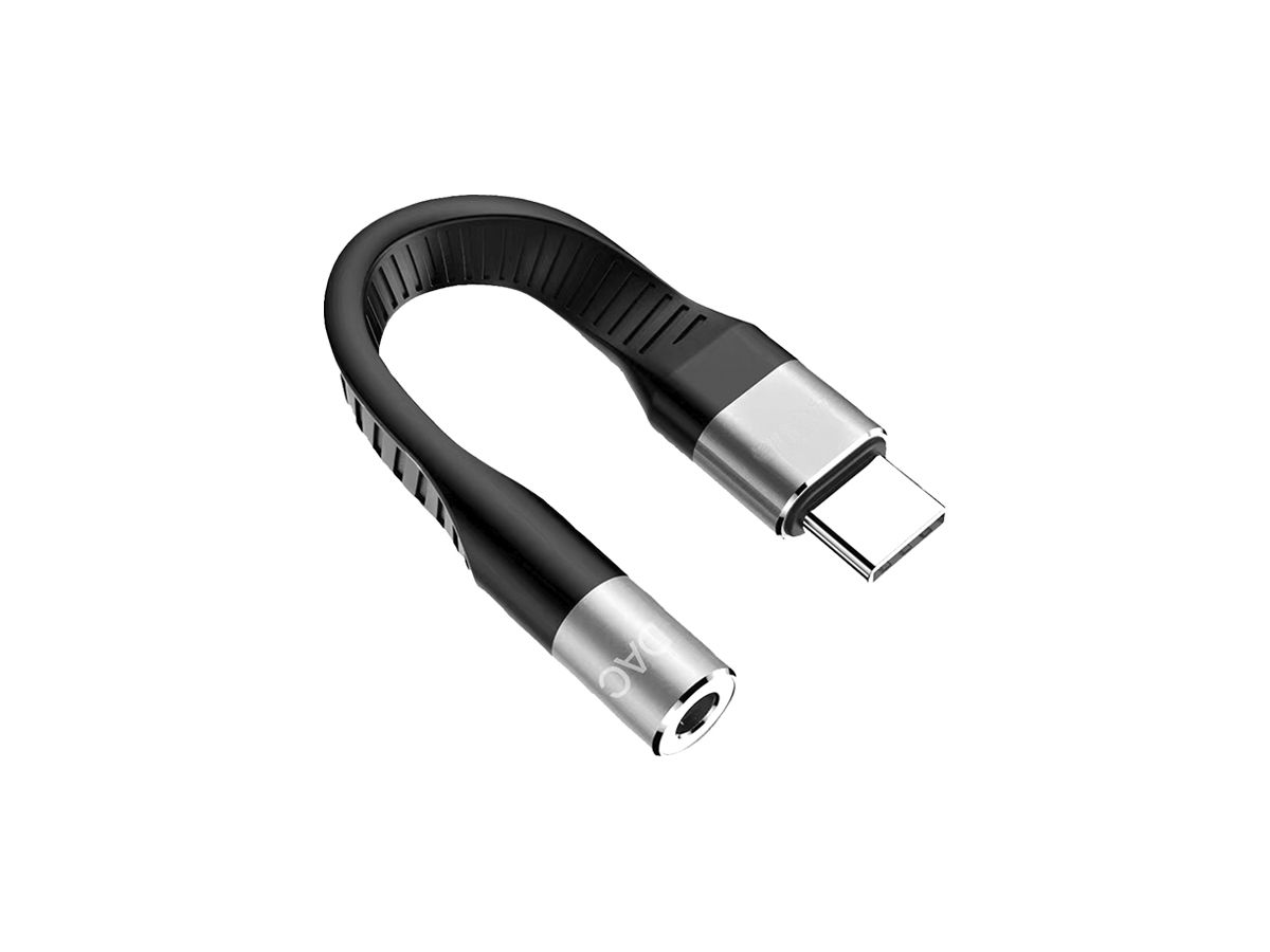 Adapterkabel ROLINE USB-C → 3.5mm Klinke stereo 3-polig schwarz 0.1m