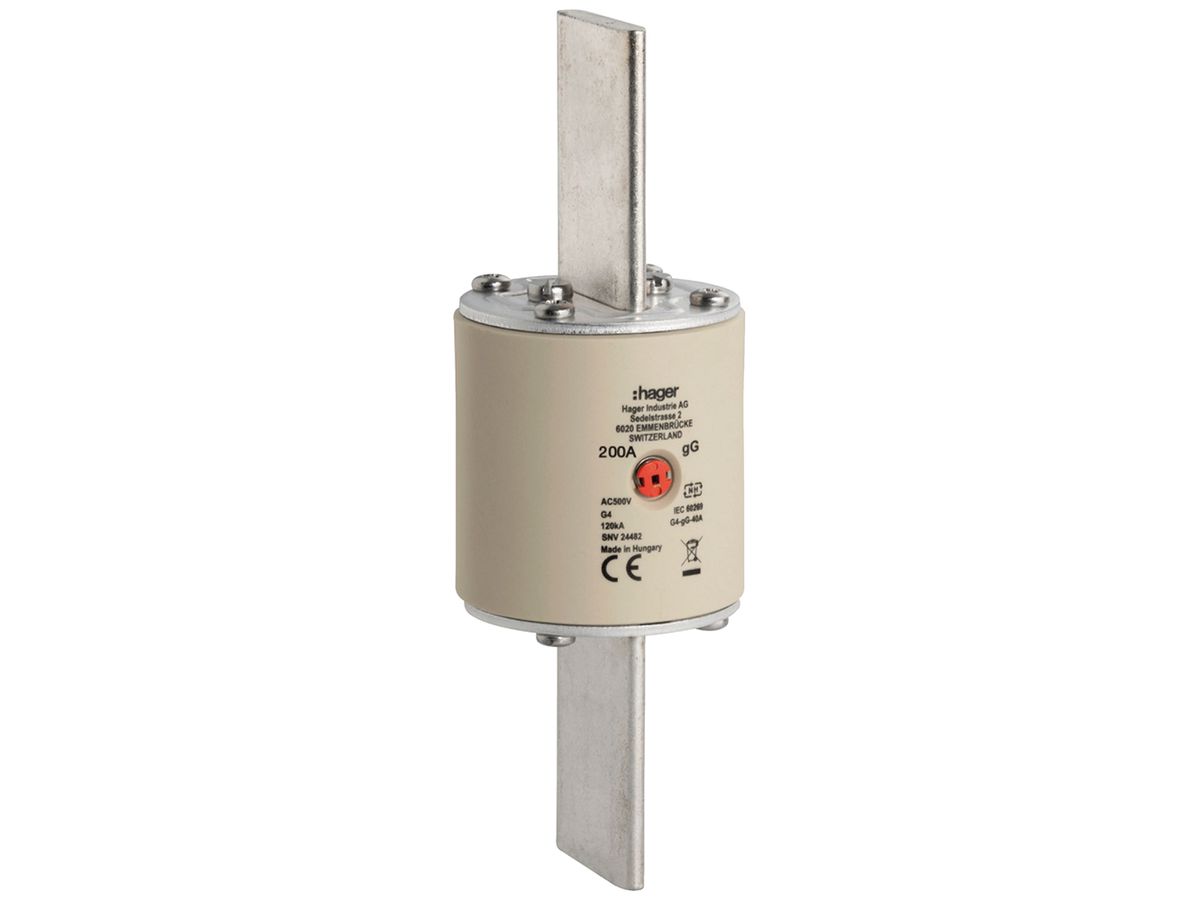 NH-Sicherung Hager SEV G4 500V AC 200A gG Mittenkennmelder