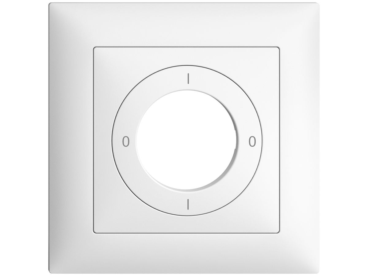 Frontset EDIZIOdue 0-1-0-1 weiss 88×88mm für Schlüsselschalter