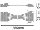 Durchverdrahtung LEDVANCE TRUSYS UNIVERSAL 7×1.5mm² 1755mm Stecker/Buchse weiss