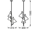 LED-Pendelleuchte LEDVANCE DECOR TOKIO 14W 850lm 3000K 340mm schwarz