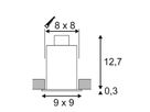 EB-Downlight SLV KADUX, GU10 50W IP20 mattschwarz