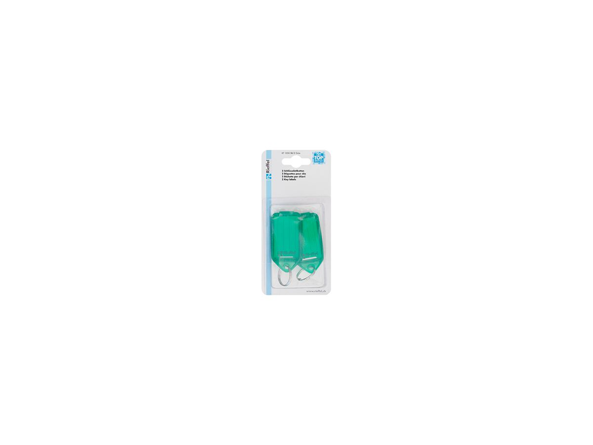 Bezeichnungsschild Rieffel KT 1050 31×53mm Kunststoff grün 2Stk