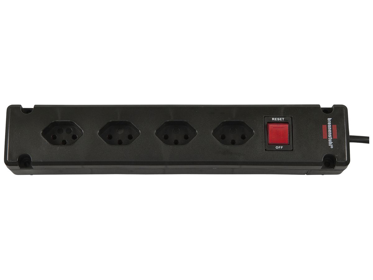 Steckdosenleiste Bremounta Schalter 4×T13 90° 3m H05VV-F 3×1mm² sz