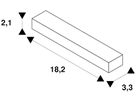 Verbinder/Montageclip SLV für gependelte Stromschiene S-TRACK 3-phasig, weiss