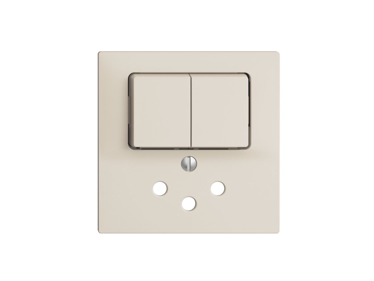Frontset EDIZIOdue crema, 60×60mm T12 mit Shutter