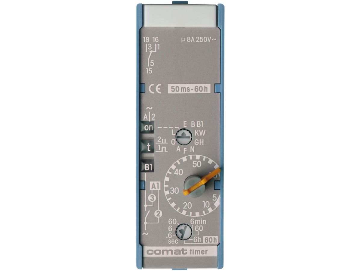 Zeitrelais ComatReleco C83, 24…240VUC, Gehäuse blau/grau