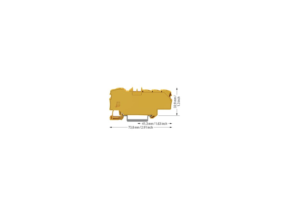 Durchgangsklemme WAGO Contact TOPJOB S 1×6/6×1.5mm² gelb