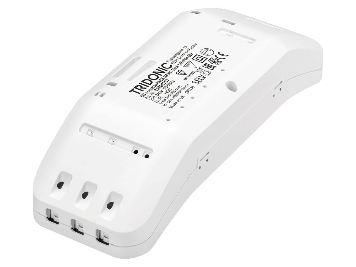 Notlicht-Set Tridonic EM Selbsttest 3h LED Selbsttest LiFePO4 54V