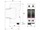 Überspannungsableiter  Citel DAC50VGS-20-275, Typ 2+3, 2-polig