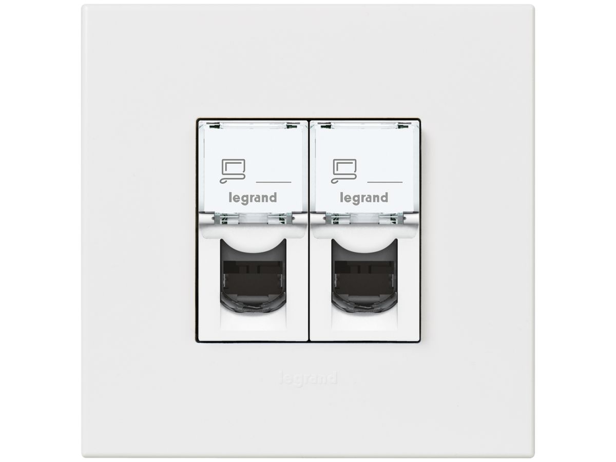 UP-Dose ATO UTP 2×RJ45 weiss Kat.5e Gr.I