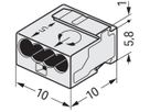 Verbindungsklemme WAGO MICRO für Draht 4×0.6…0.8mm grau